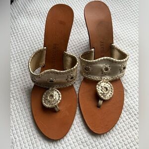 Beige Leather Women's Sandals